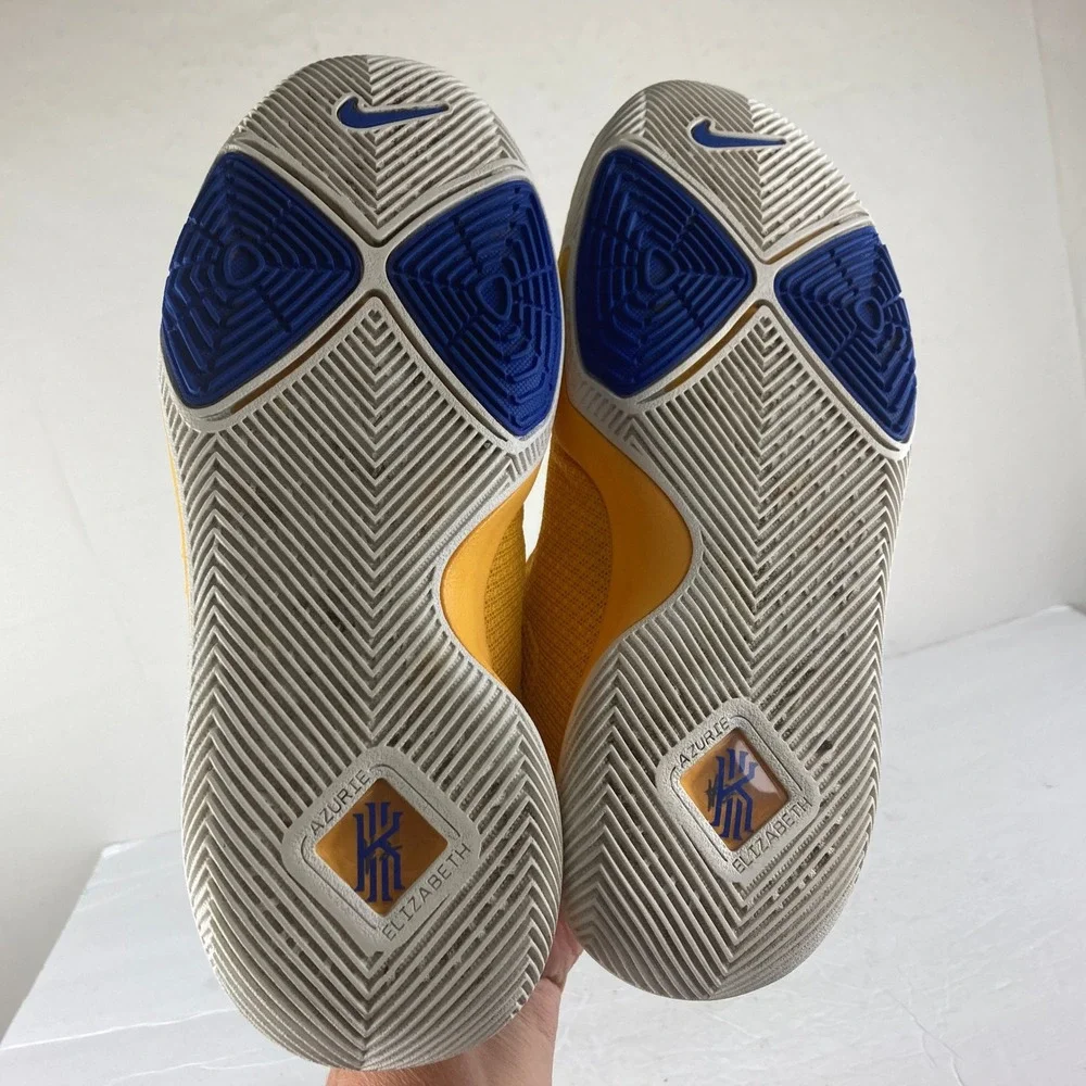 Nike Kyrie 3 Basketball Shoes Kids 7Y Yellow Blue Womens 8.5 Athletic Streetwear